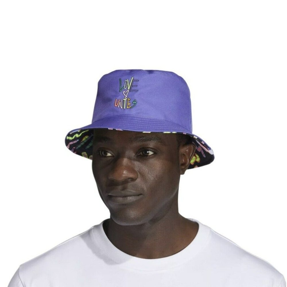 New Adidas Originals Pride Reversible Bucket Hat Purple One Size